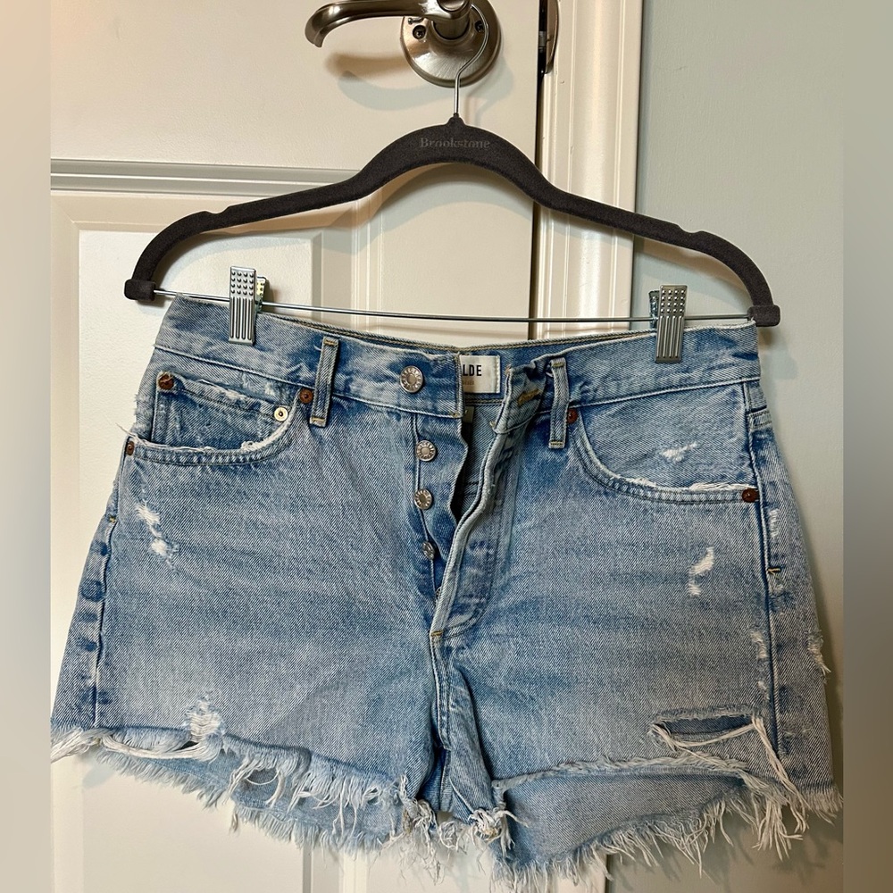 AGOLDE Parker Vintage Cutoff Denim Shorts- size 27
